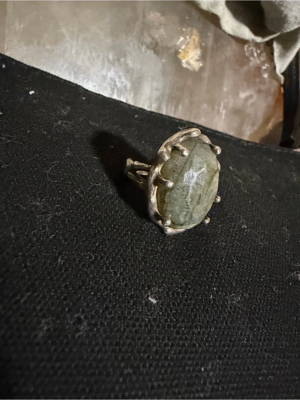 Sterling Silver Labradorite Statement Ring - size 6 Sandy Rubin San Francisco